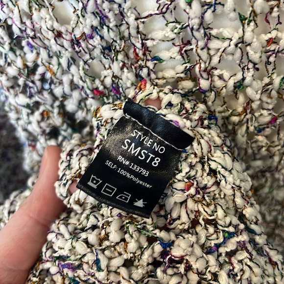 POL Rainbow Wheat oversized, open front knit cardigan - Picture 6 of 8